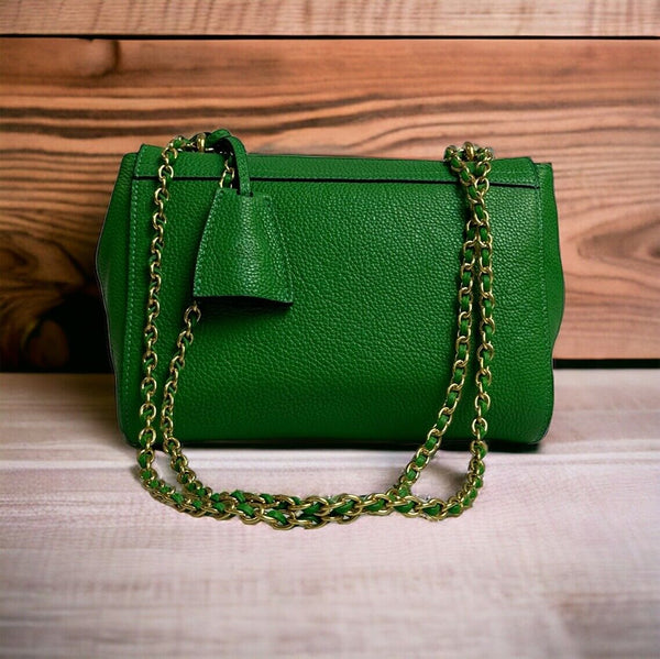 Authentic Mulberry Ladies Lily Classic Small Grain Chain bag HH3291 in  Green