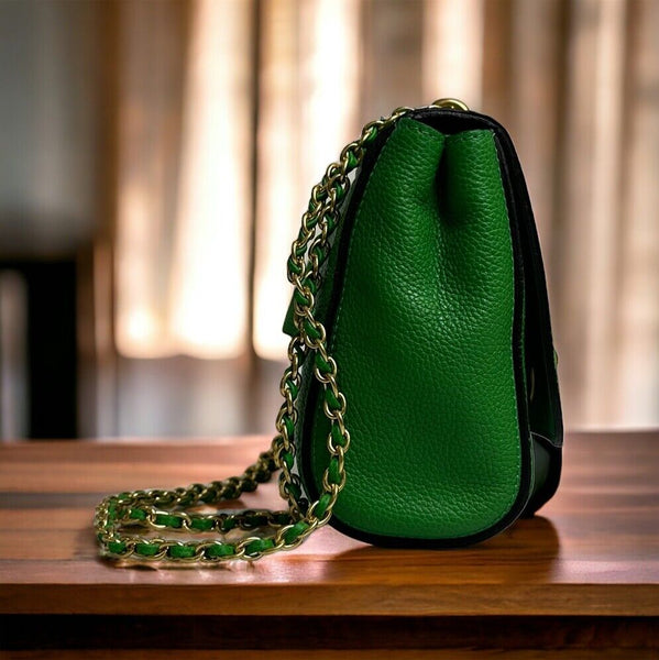 Authentic Mulberry Ladies Lily Classic Small Grain Chain bag HH3291 in  Green