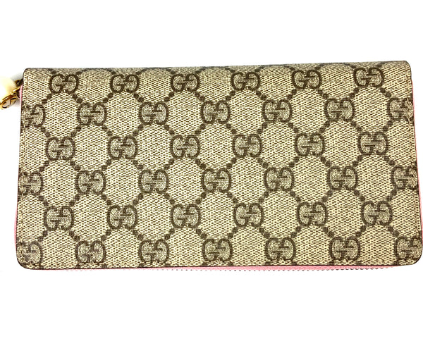 Pro-love Gucci 431477 Beige GG Guccissima Supreme Canvas Zip Around Wallet