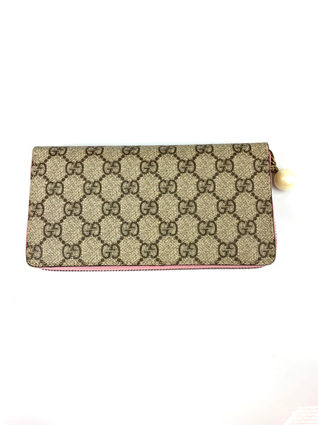 Pro-love Gucci 431477 Beige GG Guccissima Supreme Canvas Zip Around Wallet