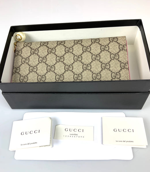 Pro-love Gucci 431477 Beige GG Guccissima Supreme Canvas Zip Around Wallet