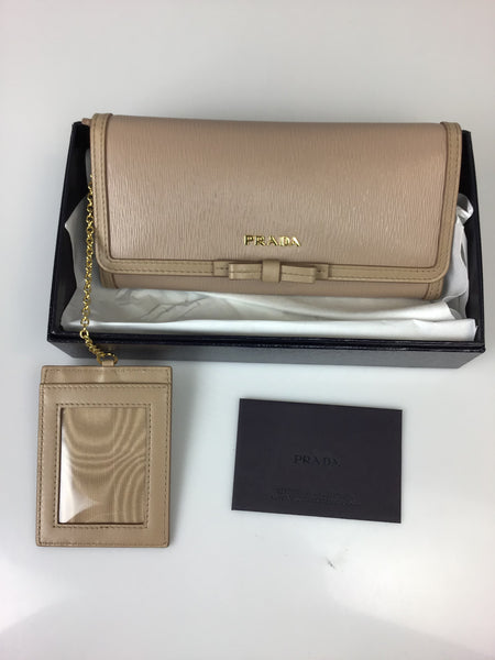 Prada IMH132 VITELLO MOVE Leather BI-FOLD Wallet