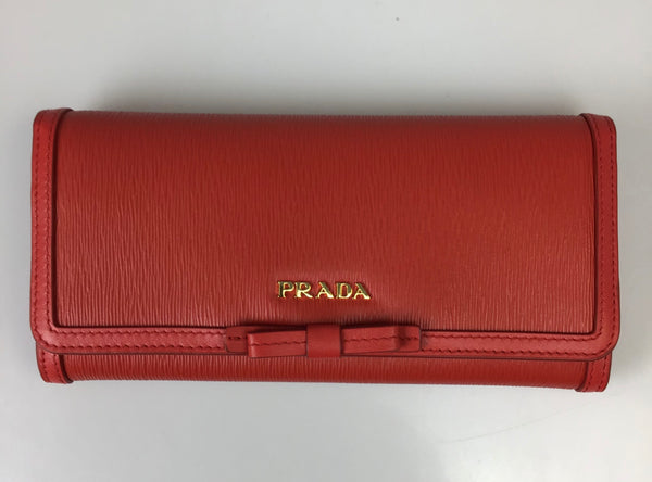 Prada IMH132 VITELLO MOVE Leather BI-FOLD Wallet